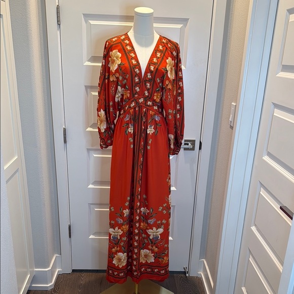 FARM Rio Butterfly Flowers Long Dress Size S - Picture 6 of 13